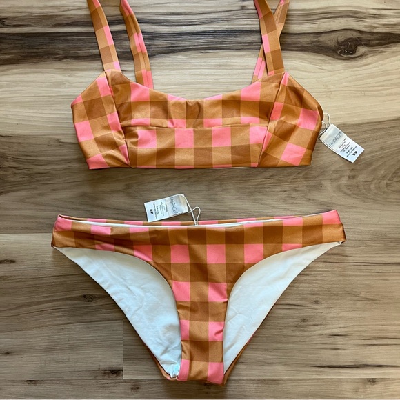 🆕 L * SPACE   SEAESTA SEASIDE GINGHAM WOMEN'S TWO PIECE SWIMSUIT / JESS TOP - Picture 6 of 11